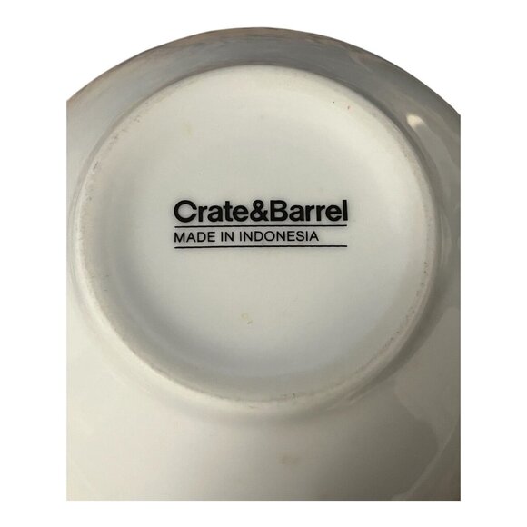 Crate And Barrel Large White Coffee Espresso Mug Made In Indonesia - 4.5" - Picture 5 of 5